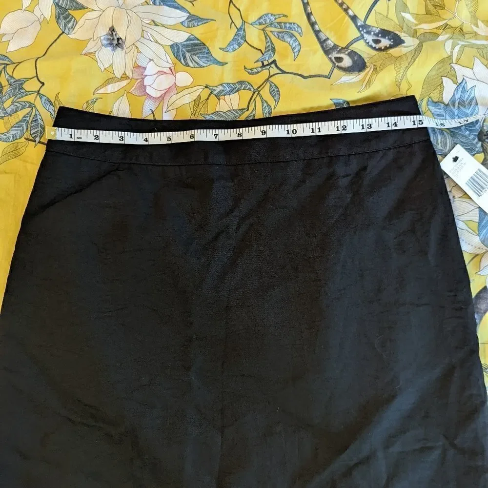 DKNY Nylon Black Skirt NWT Knee-Length Size 6